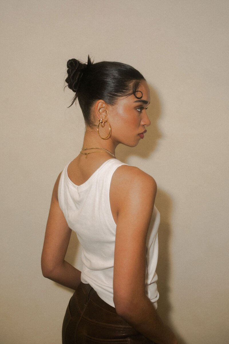 Smooth high ponytail, back view, after a keratin treatment at Shade Studio in Long Branch, New Jersey
